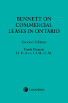 Bennett on Commercial Leases in Ontario, 2nd Edition cover