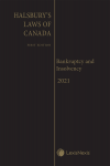 Halsbury's Laws of Canada – Bankruptcy and Insolvency (2021 Reissue) cover
