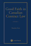 Good Faith in Canadian Contract Law (2 Volumes) cover