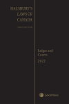 Halsbury's Laws of Canada – Judges and Courts (2022 Reissue) cover