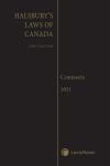 Halsbury's Laws of Canada – Contracts (2021 Reissue) cover
