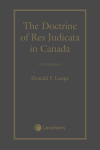 The Doctrine of Res Judicata in Canada, 5th Edition cover