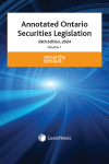 Annotated Ontario Securities Legislation, 59th Edition, 2024 (2 Volumes) cover