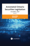 Annotated Ontario Securities Legislation, 61st Edition, 2025 (2 Volumes) cover