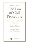 Morden & Perell – The Law of Civil Procedure in Ontario, 4th Edition, Student Edition cover