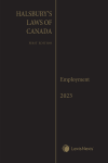 Halsbury's Laws of Canada – Employment (2023 Reissue) cover