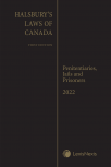 Halsbury's Laws of Canada – Penitentiaries, Jails and Prisoners (2022 Reissue) cover