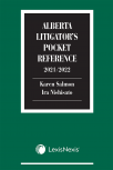 Alberta Litigator's Pocket Reference, 2021/2022 Edition cover