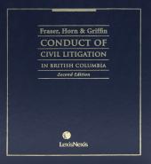 The Conduct of Civil Litigation in British Columbia, 2nd Edition cover