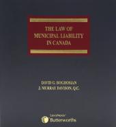 The Law of Municipal Liability in Canada cover
