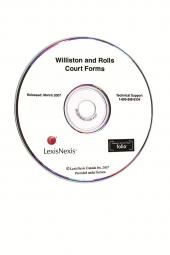 Williston and Rolls Court Forms on CD-ROM cover