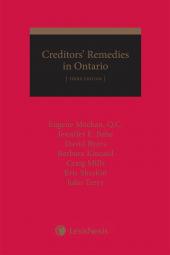 Creditors' Remedies in Ontario, 3rd Edition cover