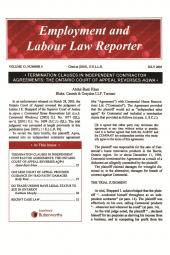 Employment and Labour Law Reporter- Newsletter cover