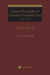 General Principles of Canadian Insurance Law, 3rd Edition – Student Edition cover