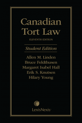 Canadian Tort Law, 11th Edition – Student Edition cover