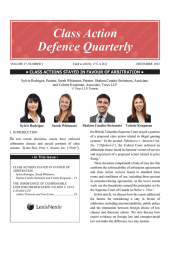 Class Action Defence Quarterly - Newsletter cover