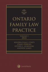 Ontario Family Law Practice, 2024 Edition (Volume 1) + Related Materials (Volume 2) – Student Edition cover