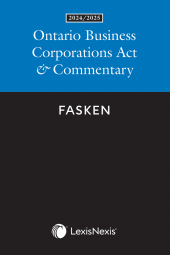 Ontario Business Corporations Act & Commentary, 2024/2025 Edition cover