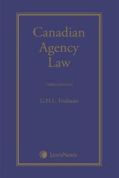 Canadian Agency Law, 3rd Edition cover