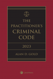 The Practitioner's Criminal Code, 2023 Edition + E-Book cover
