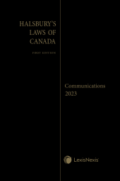Halsbury's Laws of Canada – Communications (2023 Reissue) cover