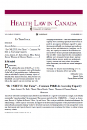 Health Law in Canada - Newsletter (Volume 43) cover