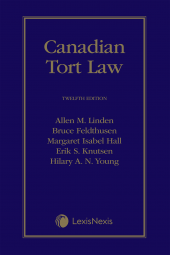 Canadian Tort Law, 12th Edition cover