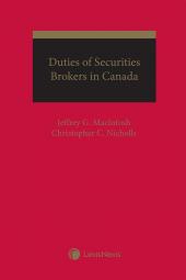 Duties of Securities Brokers in Canada cover