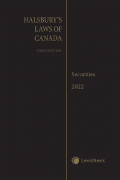 Halsbury's Laws of Canada – Securities (2022 Reissue) cover
