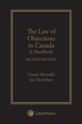 The Law of Objections in Canada: A Handbook, 2nd Edition cover