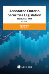 Annotated Ontario Securities Legislation, 55th Edition, 2022 (2 Volumes) cover