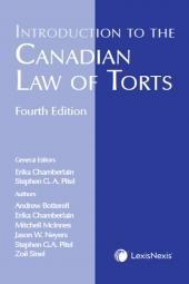 Introduction to the Canadian Law of Torts, 4th Edition cover