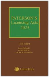 Paterson's Licensing Acts 2025 including CD-ROM cover