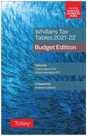 Whillans Tax Tables 2021-22 (Budget edition) cover
