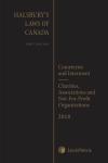Halsbury's Laws of Canada – Cemeteries and Interment (2018 Reissue) / Charities, Associations and Not-For-Profit Organizations (2018 Reissue) cover