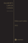 Halsbury's Laws of Canada – Debtor and Creditor (2022 Reissue) cover
