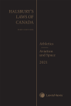 Halsbury's Laws of Canada – Athletics (2021 Reissue) / Aviation and Space (2021 Reissue) cover