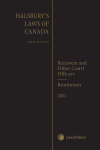 Halsbury's Laws of Canada – Receivers and Other Court Officers (2021 Reissue) / Restitution (2021 Reissue) cover