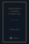 Good Faith in Canadian Contract Law (2 Volumes) cover