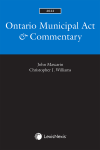 Ontario Municipal Act & Commentary, 2022 Edition cover
