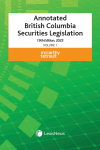 Annotated British Columbia Securities Legislation, 19th Edition, 2025 (2 Volumes) cover