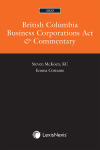 British Columbia Business Corporations Act & Commentary, 2023 Edition cover