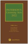 Paterson's Licensing Acts 2022 including CD-ROM cover