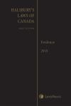 Halsbury's Laws of Canada – Evidence (2018 Reissue) cover
