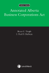 Annotated Alberta Business Corporations Act, 2023/2024 Edition cover