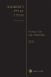 Halsbury's Laws of Canada – Immigration and Citizenship (2023 Reissue) cover