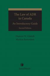 The Law of ADR in Canada - An Introductory Guide, 2nd Edition cover
