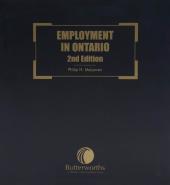 Employment in Ontario, 2nd Edition cover
