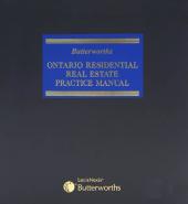 Ontario Residential Real Estate Practice Manual cover
