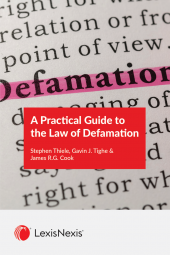 A Practical Guide to the Law of Defamation cover